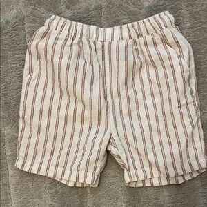 Zara Kids Cream Striped Shorts